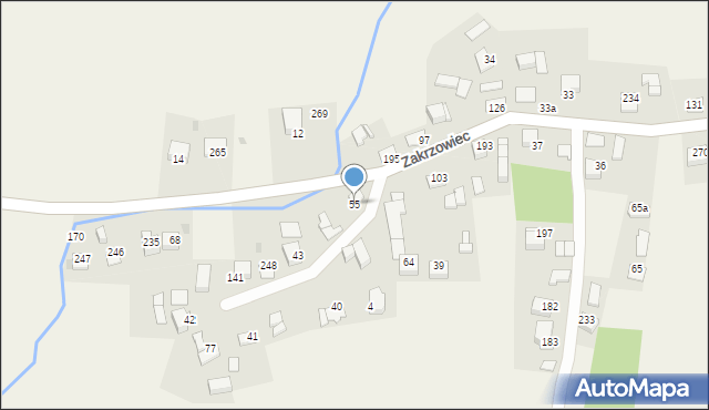 Zakrzowiec, Zakrzowiec, 55, mapa Zakrzowiec