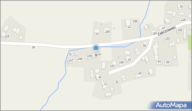 Zakrzowiec, Zakrzowiec, 68, mapa Zakrzowiec