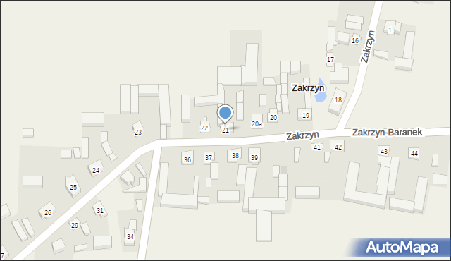 Zakrzyn, Zakrzyn, 21, mapa Zakrzyn