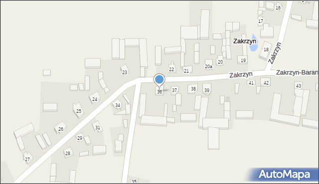 Zakrzyn, Zakrzyn, 36, mapa Zakrzyn