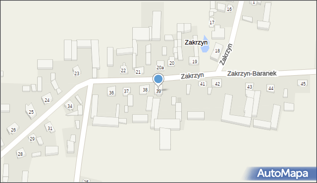 Zakrzyn, Zakrzyn, 39, mapa Zakrzyn