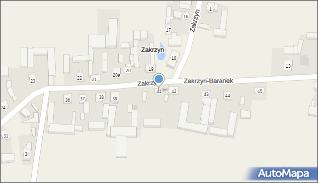 Zakrzyn, Zakrzyn, 41, mapa Zakrzyn