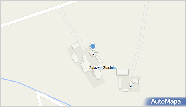 Zakrzyn, Zakrzyn-Glapiniec, 1, mapa Zakrzyn