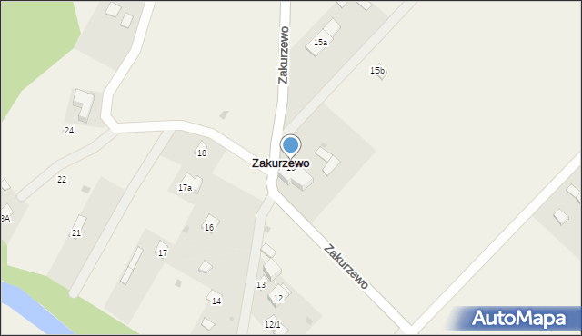 Zakurzewo, Zakurzewo, 15, mapa Zakurzewo