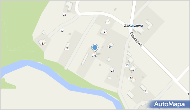 Zakurzewo, Zakurzewo, 17, mapa Zakurzewo