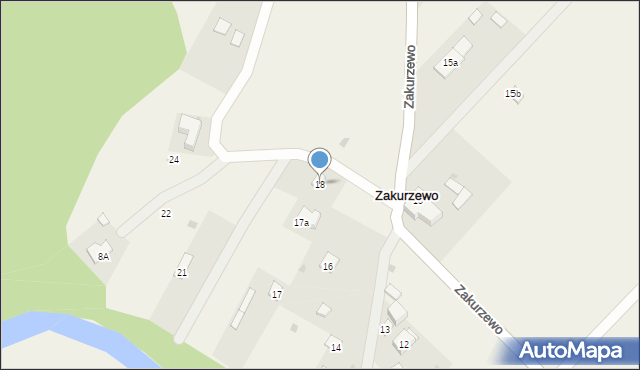 Zakurzewo, Zakurzewo, 18, mapa Zakurzewo