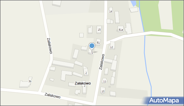 Załakowo, Załakowo, 1, mapa Załakowo