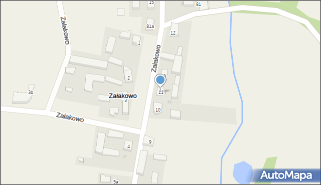 Załakowo, Załakowo, 11, mapa Załakowo