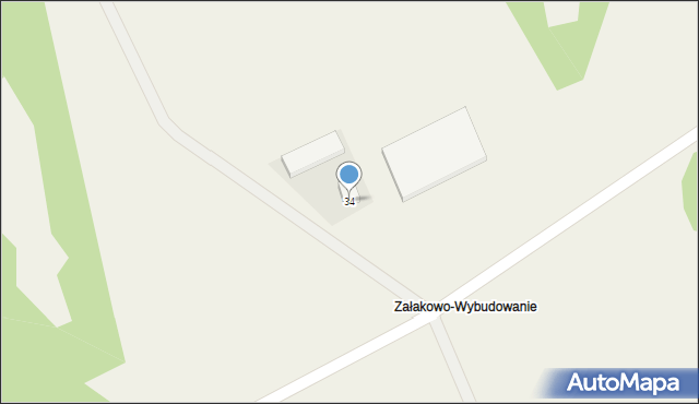 Załakowo, Załakowo, 34, mapa Załakowo