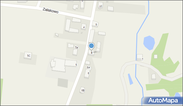 Załakowo, Załakowo, 8, mapa Załakowo