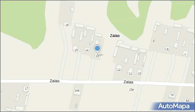 Zalas, Zalas, 13, mapa Zalas