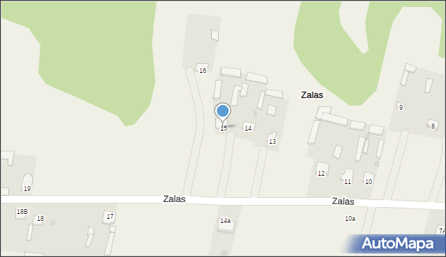 Zalas, Zalas, 15, mapa Zalas