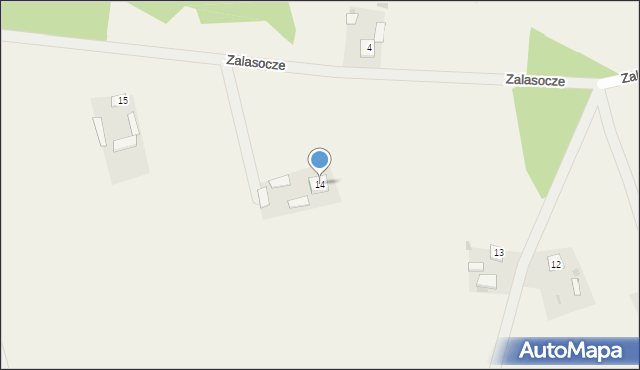 Zalasocze, Zalasocze, 14, mapa Zalasocze