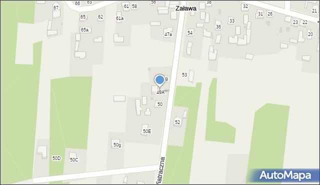 Zaława, Zaława, 49A, mapa Zaława