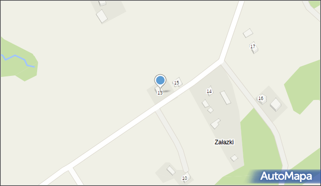 Załazek, Załazek, 13, mapa Załazek