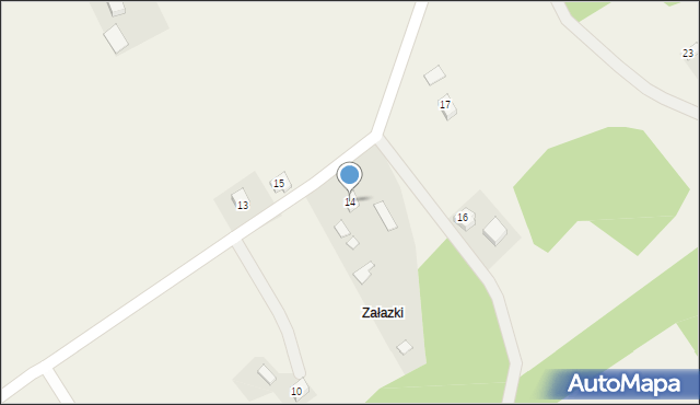 Załazek, Załazek, 14, mapa Załazek