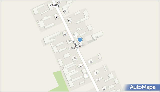 Załazy, Załazy, 19, mapa Załazy