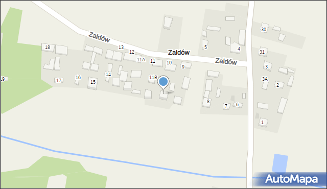 Zaldów, Zaldów, 10, mapa Zaldów