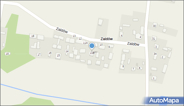 Zaldów, Zaldów, 11B, mapa Zaldów