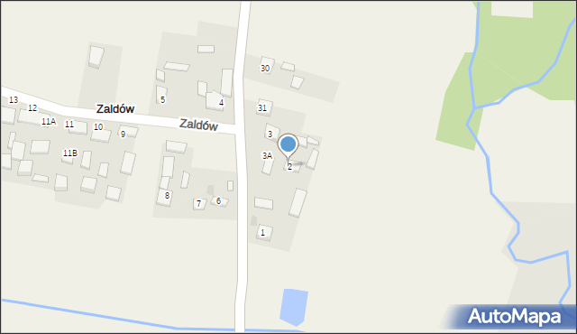 Zaldów, Zaldów, 2, mapa Zaldów