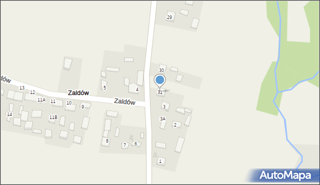 Zaldów, Zaldów, 31, mapa Zaldów