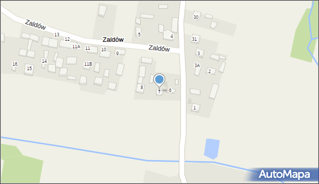 Zaldów, Zaldów, 7, mapa Zaldów