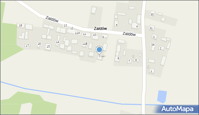 Zaldów, Zaldów, 9, mapa Zaldów