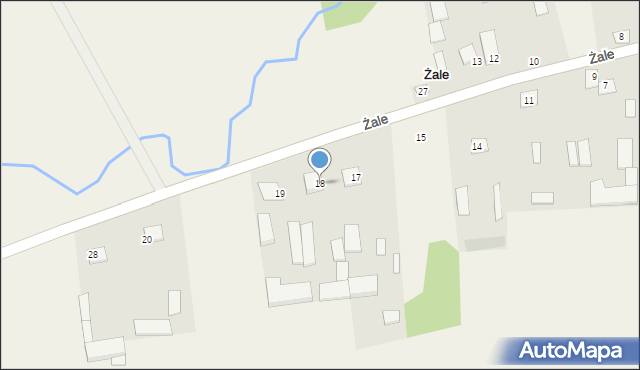 Żale, Żale, 18, mapa Żale