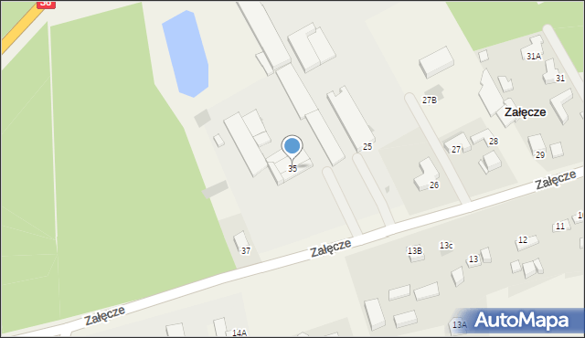 Załęcze, Załęcze, 35, mapa Załęcze