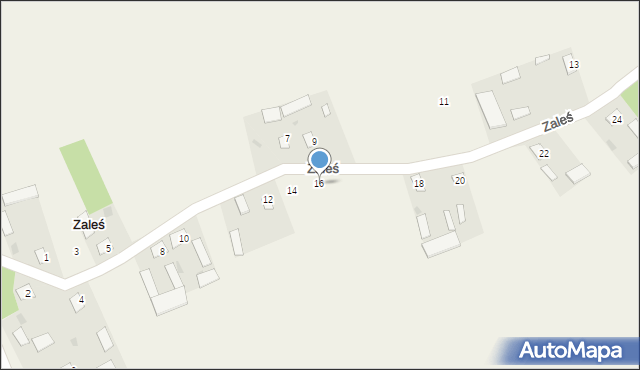 Zaleś, Zaleś, 16, mapa Zaleś
