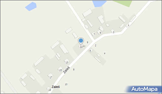 Zaleś, Zaleś, 11, mapa Zaleś