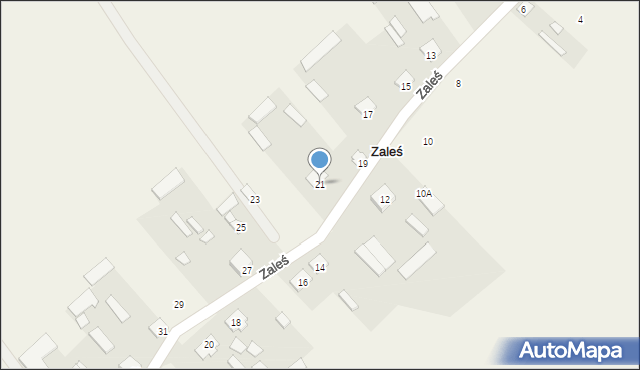 Zaleś, Zaleś, 21, mapa Zaleś