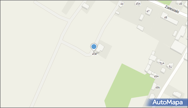 Zalesiaki, Zalesiaki, 40e, mapa Zalesiaki