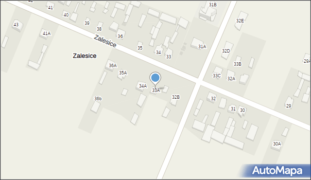 Zalesice, Zalesice, 33A, mapa Zalesice