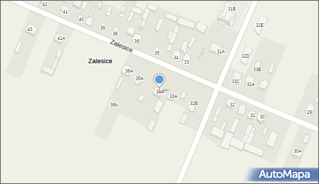 Zalesice, Zalesice, 34A, mapa Zalesice