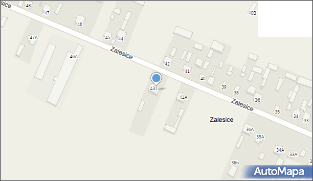 Zalesice, Zalesice, 43A, mapa Zalesice