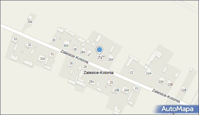 Zalesice-Kolonia, Zalesice-Kolonia, 27a, mapa Zalesice-Kolonia