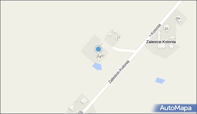 Zalesice-Kolonia, Zalesice-Kolonia, 27a, mapa Zalesice-Kolonia