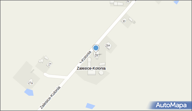 Zalesice-Kolonia, Zalesice-Kolonia, 29, mapa Zalesice-Kolonia