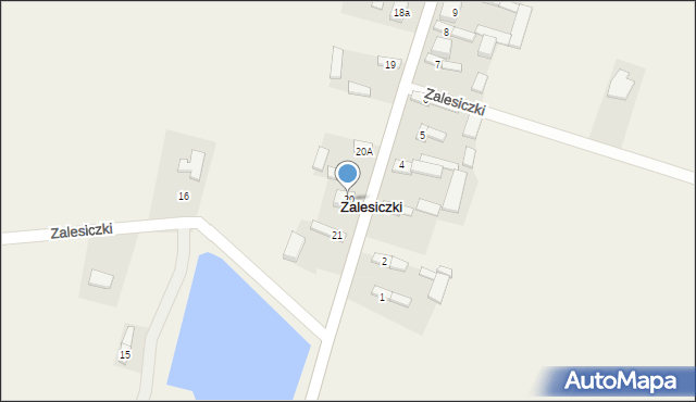 Zalesiczki, Zalesiczki, 20, mapa Zalesiczki