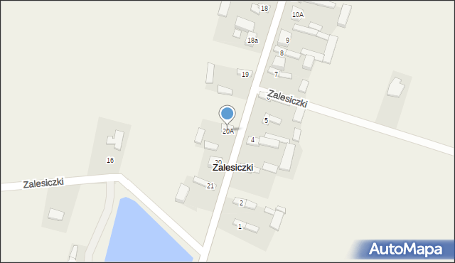 Zalesiczki, Zalesiczki, 20A, mapa Zalesiczki