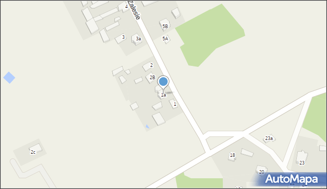Zalesie, Zalesie, 1a, mapa Zalesie