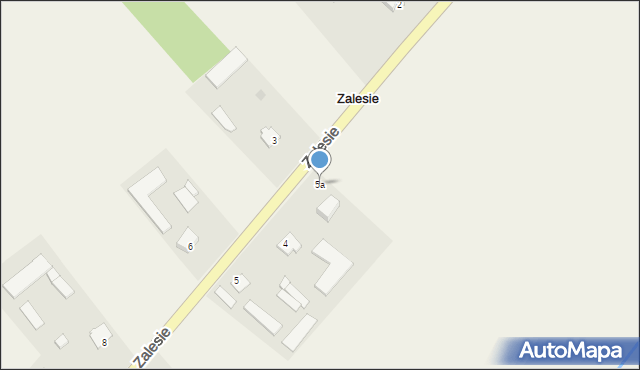 Zalesie, Zalesie, 5a, mapa Zalesie