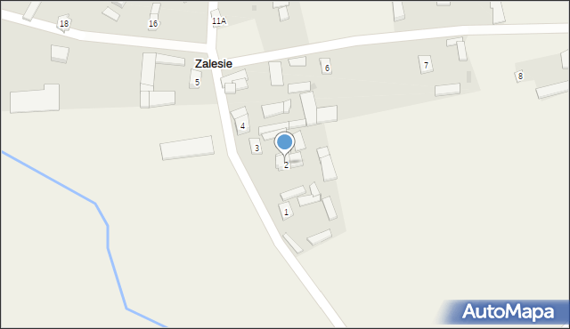 Zalesie, Zalesie, 2, mapa Zalesie