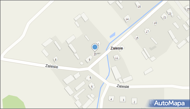 Zalesie, Zalesie, 10, mapa Zalesie