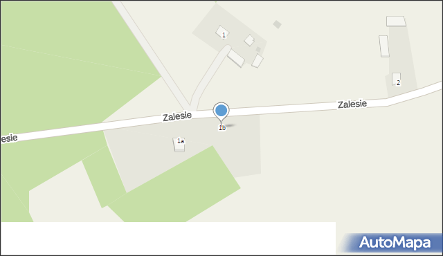 Zalesie, Zalesie, 1b, mapa Zalesie