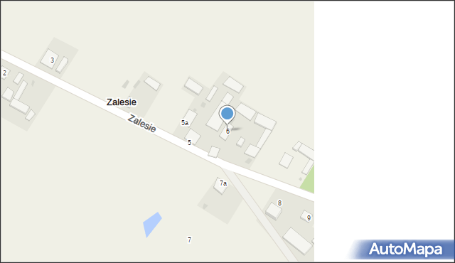 Zalesie, Zalesie, 6, mapa Zalesie