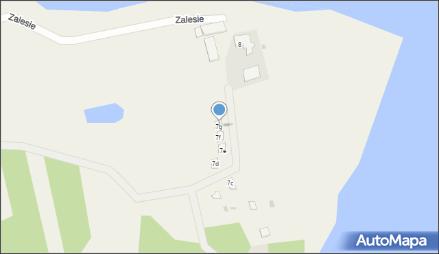 Zalesie, Zalesie, 7g, mapa Zalesie