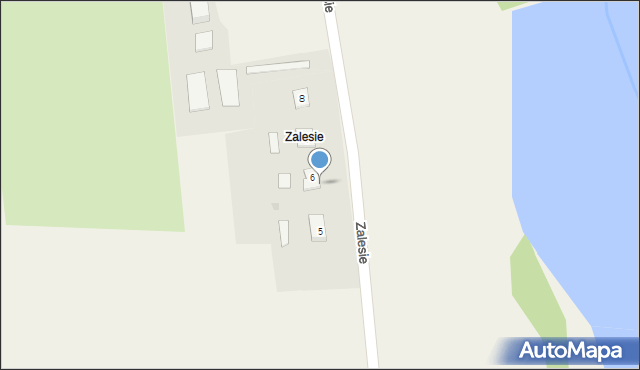 Zalesie, Zalesie, 6/1, mapa Zalesie