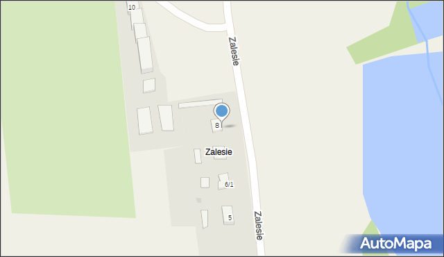 Zalesie, Zalesie, 8/1, mapa Zalesie